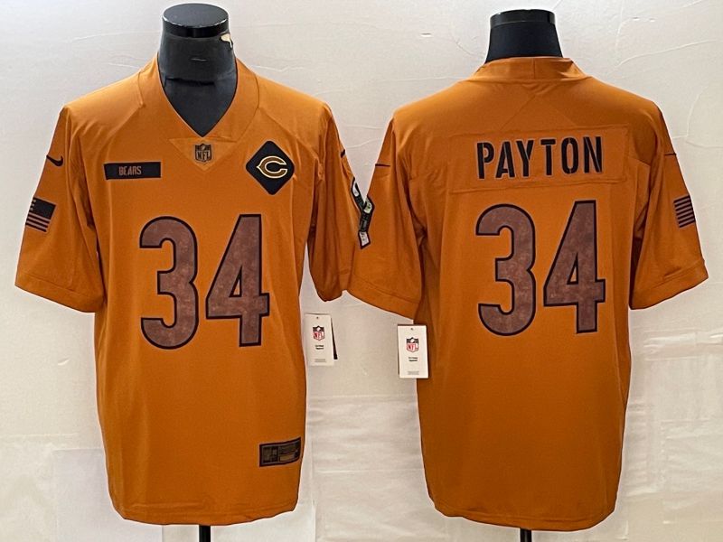 Men Chicago Bears #34 Payton brown Nike 2023 Salute To Service Limited NFL Jersey->chicago bears->NFL Jersey